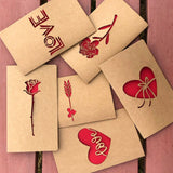 Happy Birthday Gift Postcard Retro Envelope 3D Pop-up Greeting Card Paper Origami Handmade Valentine\'s Day Cutting