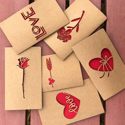 Happy Birthday Gift Postcard Retro Envelope 3D Pop-up Greeting Card Paper Origami Handmade Valentine\'s Day Cutting