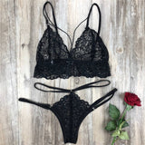 Fashion Women Bra Set Polyester Lace Lingerie Straps Sissy Panty Bandage Set Sexy Light and Breathable Underwear Sets