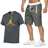 Men's New Jordan short-sleeved t-shirt short pants men fashion print fun t-shirt 2019 summer casual t-shirt shorts suit