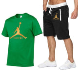 Men's New Jordan short-sleeved t-shirt short pants men fashion print fun t-shirt 2019 summer casual t-shirt shorts suit
