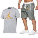 Men's New Jordan short-sleeved t-shirt short pants men fashion print fun t-shirt 2019 summer casual t-shirt shorts suit