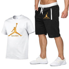 Carica l&#39;immagine nel visualizzatore di Gallery, Men&#39;s New Jordan short-sleeved t-shirt short pants men fashion print fun t-shirt 2019 summer casual t-shirt shorts suit