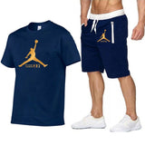 Men's New Jordan short-sleeved t-shirt short pants men fashion print fun t-shirt 2019 summer casual t-shirt shorts suit