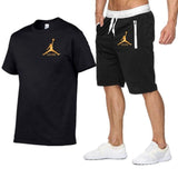 Men's New Jordan short-sleeved t-shirt short pants men fashion print fun t-shirt 2019 summer casual t-shirt shorts suit