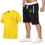 Men's New Jordan short-sleeved t-shirt short pants men fashion print fun t-shirt 2019 summer casual t-shirt shorts suit
