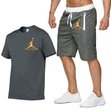 Cargar imagen en el visor de la galería, Men&#39;s New Jordan short-sleeved t-shirt short pants men fashion print fun t-shirt 2019 summer casual t-shirt shorts suit