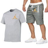 Men's New Jordan short-sleeved t-shirt short pants men fashion print fun t-shirt 2019 summer casual t-shirt shorts suit