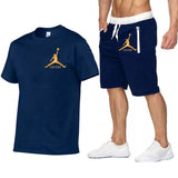 Men's New Jordan short-sleeved t-shirt short pants men fashion print fun t-shirt 2019 summer casual t-shirt shorts suit
