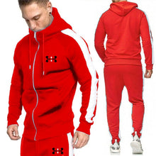 Charger l&#39;image dans la galerie, 5 colors optional 2019 new brand men&#39;s clothing jogging fitness tracksuit men street casual men&#39;s suit M-XXL size