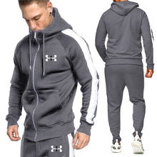 Charger l&#39;image dans la galerie, 5 colors optional 2019 new brand men&#39;s clothing jogging fitness tracksuit men street casual men&#39;s suit M-XXL size