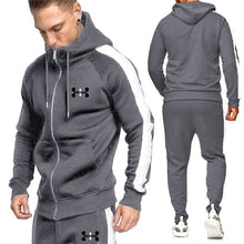 गैलरी व्यूवर में इमेज लोड करें, 5 colors optional 2019 new brand men&#39;s clothing jogging fitness tracksuit men street casual men&#39;s suit M-XXL size