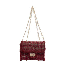 Carica l&#39;immagine nel visualizzatore di Gallery, Luxury Handbags Women Bags Designer Plush Wool Bag Tide Chain Single Shoulder Small Square Handbags Sac Femme De Marque Luxe