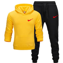 Load image into Gallery viewer, 2019 BrandTrack suit Fashion Men Sportswear  Two Piece Sets All Cotton Thick hoodie+Pants Tracksuit Male Sets