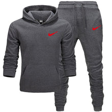 Load image into Gallery viewer, 2019 BrandTrack suit Fashion Men Sportswear  Two Piece Sets All Cotton Thick hoodie+Pants Tracksuit Male Sets
