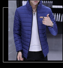 Load image into Gallery viewer, 2019 Men Slim fit Thicken Plus Size Down jacket Autumn Winter New Casual Fashion Long Sleeve  Youth Self-Cultivation Down Jacket