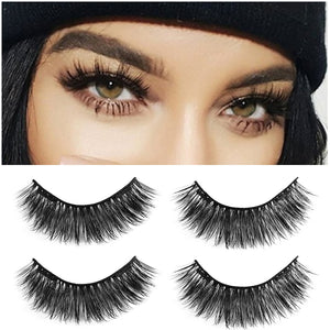 1/2Pair Dual Magnetic False Eyelashes On Magnets Natural Lashes Extension Tools Reusable Fake Eye Lashes Glue-free Beauty Makeup