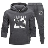 New 2019 Brand Tracksuit Fashion JORDAN 23 Men Sportswear Two Piece Sets Cotton Fleece Thick hoodie+Pants Sporting Suit Male 3XL
