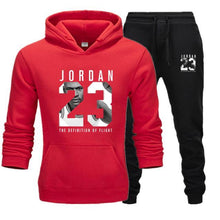 Load image into Gallery viewer, New 2019 Brand Tracksuit Fashion JORDAN 23 Men Sportswear Two Piece Sets Cotton Fleece Thick hoodie+Pants Sporting Suit Male 3XL