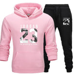 New 2019 Brand Tracksuit Fashion JORDAN 23 Men Sportswear Two Piece Sets Cotton Fleece Thick hoodie+Pants Sporting Suit Male 3XL