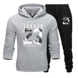 New 2019 Brand Tracksuit Fashion JORDAN 23 Men Sportswear Two Piece Sets Cotton Fleece Thick hoodie+Pants Sporting Suit Male 3XL