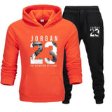 New 2019 Brand Tracksuit Fashion JORDAN 23 Men Sportswear Two Piece Sets Cotton Fleece Thick hoodie+Pants Sporting Suit Male 3XL