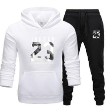 Charger l&#39;image dans la galerie, New 2019 Brand Tracksuit Fashion JORDAN 23 Men Sportswear Two Piece Sets Cotton Fleece Thick hoodie+Pants Sporting Suit Male 3XL