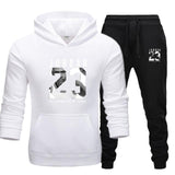 New 2019 Brand Tracksuit Fashion JORDAN 23 Men Sportswear Two Piece Sets Cotton Fleece Thick hoodie+Pants Sporting Suit Male 3XL