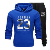 New 2019 Brand Tracksuit Fashion JORDAN 23 Men Sportswear Two Piece Sets Cotton Fleece Thick hoodie+Pants Sporting Suit Male 3XL