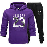 New 2019 Brand Tracksuit Fashion JORDAN 23 Men Sportswear Two Piece Sets Cotton Fleece Thick hoodie+Pants Sporting Suit Male 3XL