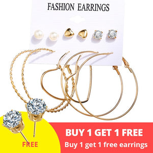 17KM Tassel Acrylic Earrings For Women Bohemian Earrings Set Big Geometric Drop Earring 2019 Brincos Female DIY Fashion Jewelry