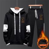 New 2019 Brand Tracksuit Fashion JORDAN 23 Men Sportswear Two Piece Sets All Cotton Fleece Thick hoodie+Pants Sporting Suit Male