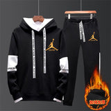 New 2019 Brand Tracksuit Fashion JORDAN 23 Men Sportswear Two Piece Sets All Cotton Fleece Thick hoodie+Pants Sporting Suit Male