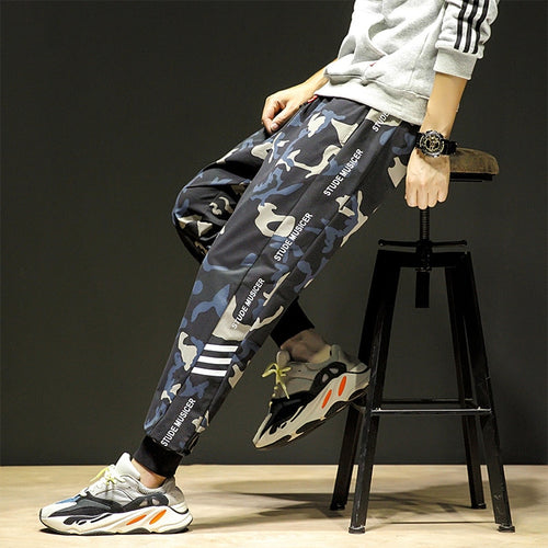 Mens Pants Fashions Men 2019 Autumn New Trend Casual Blue Camouflage Men's Wild Trend Casual Pants