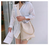 GOOHOJIO 2019 Crocodile Crossbody Bag for Women Shoulder Bag Brand Designer Women Bags Luxury PU Leather Bag Bucket Bag Handbag