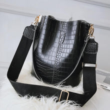 Carica l&#39;immagine nel visualizzatore di Gallery, GOOHOJIO 2019 Crocodile Crossbody Bag for Women Shoulder Bag Brand Designer Women Bags Luxury PU Leather Bag Bucket Bag Handbag
