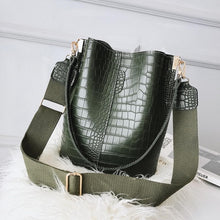 गैलरी व्यूवर में इमेज लोड करें, GOOHOJIO 2019 Crocodile Crossbody Bag for Women Shoulder Bag Brand Designer Women Bags Luxury PU Leather Bag Bucket Bag Handbag