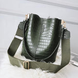 GOOHOJIO 2019 Crocodile Crossbody Bag for Women Shoulder Bag Brand Designer Women Bags Luxury PU Leather Bag Bucket Bag Handbag