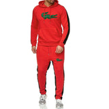 2019 Brand crocodile men chandal hombre Tracksuit hoodie+sweatpants thermal jogging homme Fleece men gym clothing Thick Suit 3XL
