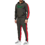 2019 Brand crocodile men chandal hombre Tracksuit hoodie+sweatpants thermal jogging homme Fleece men gym clothing Thick Suit 3XL
