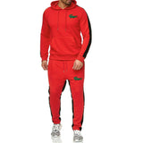 2019 Brand crocodile men chandal hombre Tracksuit hoodie+sweatpants thermal jogging homme Fleece men gym clothing Thick Suit 3XL