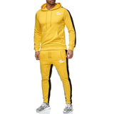 2019 Brand crocodile men chandal hombre Tracksuit hoodie+sweatpants thermal jogging homme Fleece men gym clothing Thick Suit 3XL