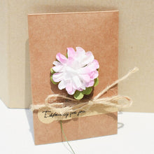 Charger l&#39;image dans la galerie, 2pack/lot Vintage DIY Kraft Paper Handmade Dried Flowers with envelope Postcard Greeting Card Birthday Card New Year Gift Cards