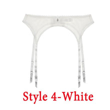 Cargar imagen en el visor de la galería, Sexy women lace Black/white/red brand garter temptation ultra-thin female silk stockings Suspender Belt Wedding garters belts