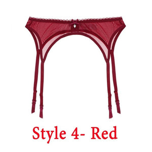 Sexy women lace Black/white/red brand garter temptation ultra-thin female silk stockings Suspender Belt Wedding garters belts