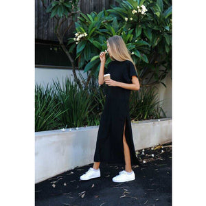 Maxi T Shirt Dress Women Summer Christmas Party Sexy Vintage Bandage Knitted Boho Bodycon Casual Black Long Dresses Plus Size