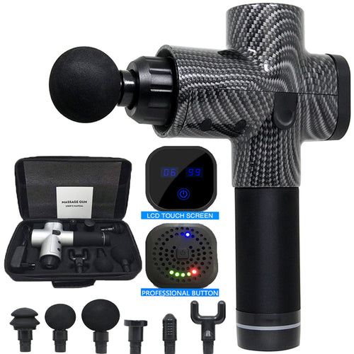 EMS Massage Gun Cordless Rechargeable Muscle Stimulator Deep Tissue Massager Device Body Relaxation Slimming Shaping Pain Relief