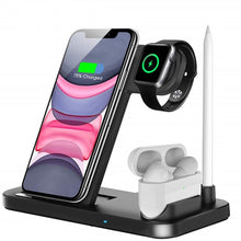 गैलरी व्यूवर में इमेज लोड करें, 15W Qi Fast Wireless Charger Stand For iPhone 11 XR X 8 Apple Watch 4 in 1 Foldable Charging Dock Station for Airpods Pro iWatch