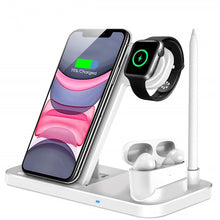 Laden Sie das Bild in den Galerie-Viewer, 15W Qi Fast Wireless Charger Stand For iPhone 11 XR X 8 Apple Watch 4 in 1 Foldable Charging Dock Station for Airpods Pro iWatch