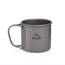Load image into Gallery viewer, Widesea Camping Mug Titanium Cup Tourist Tableware Picnic Utensils Outdoor Kitchen Equipment Travel Cooking set Cookware Hiking